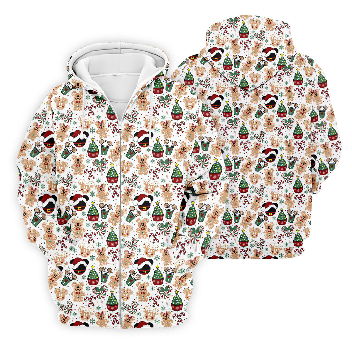 Christmas Sweets Pattern Golf Tops For Men, Cartoon Print Polo Shirts For Men, Christmas Golf Shirt, Golfing Apparel