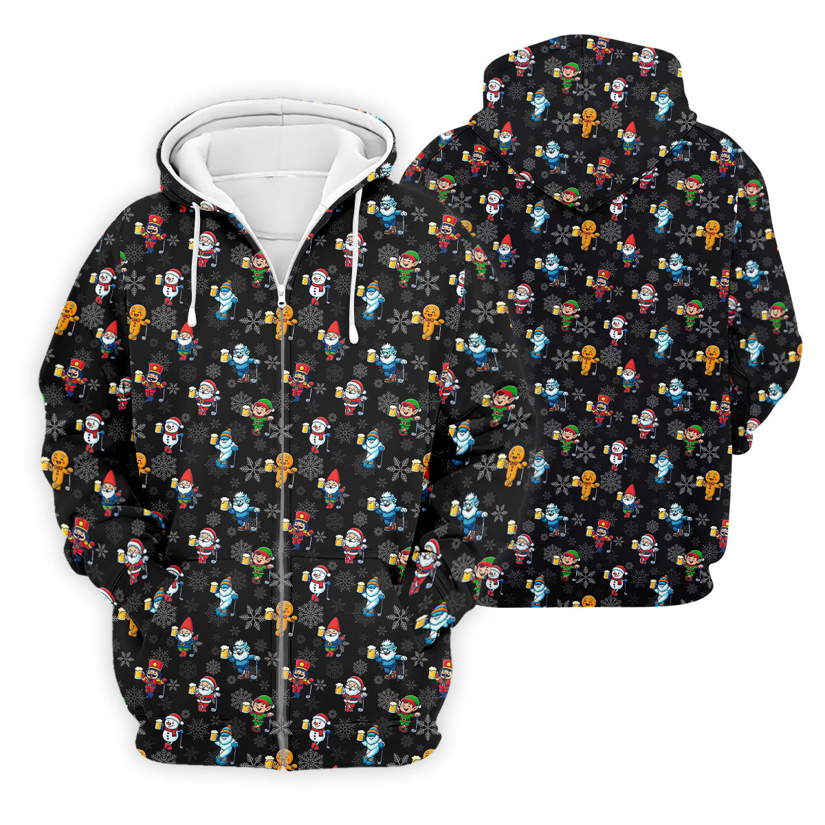 Classic Christmas Characters Black Golf Shirt, Christmas Golf Shirt, Fun Golf Shirts For Men, Polo Shirts For Men