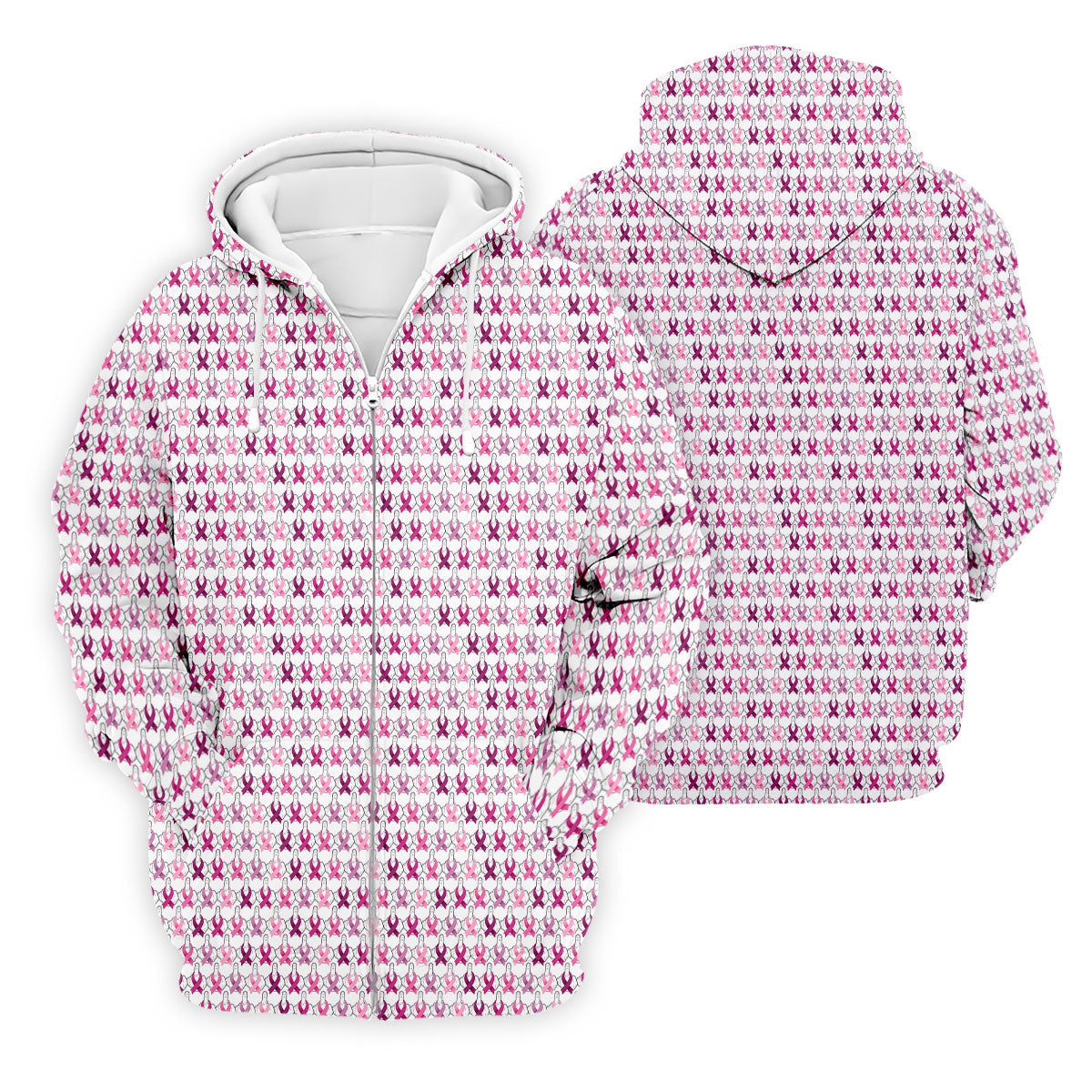 Middle Finger Pink Ribbon Breast Cancer Golf Shirt, Mens Golf Polo, Printed Golf Shirts