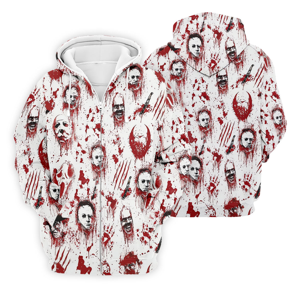 Bloody Horror Character Halloween Golf Shirt, Men's Golf Shirt, Golf Shirts For Men