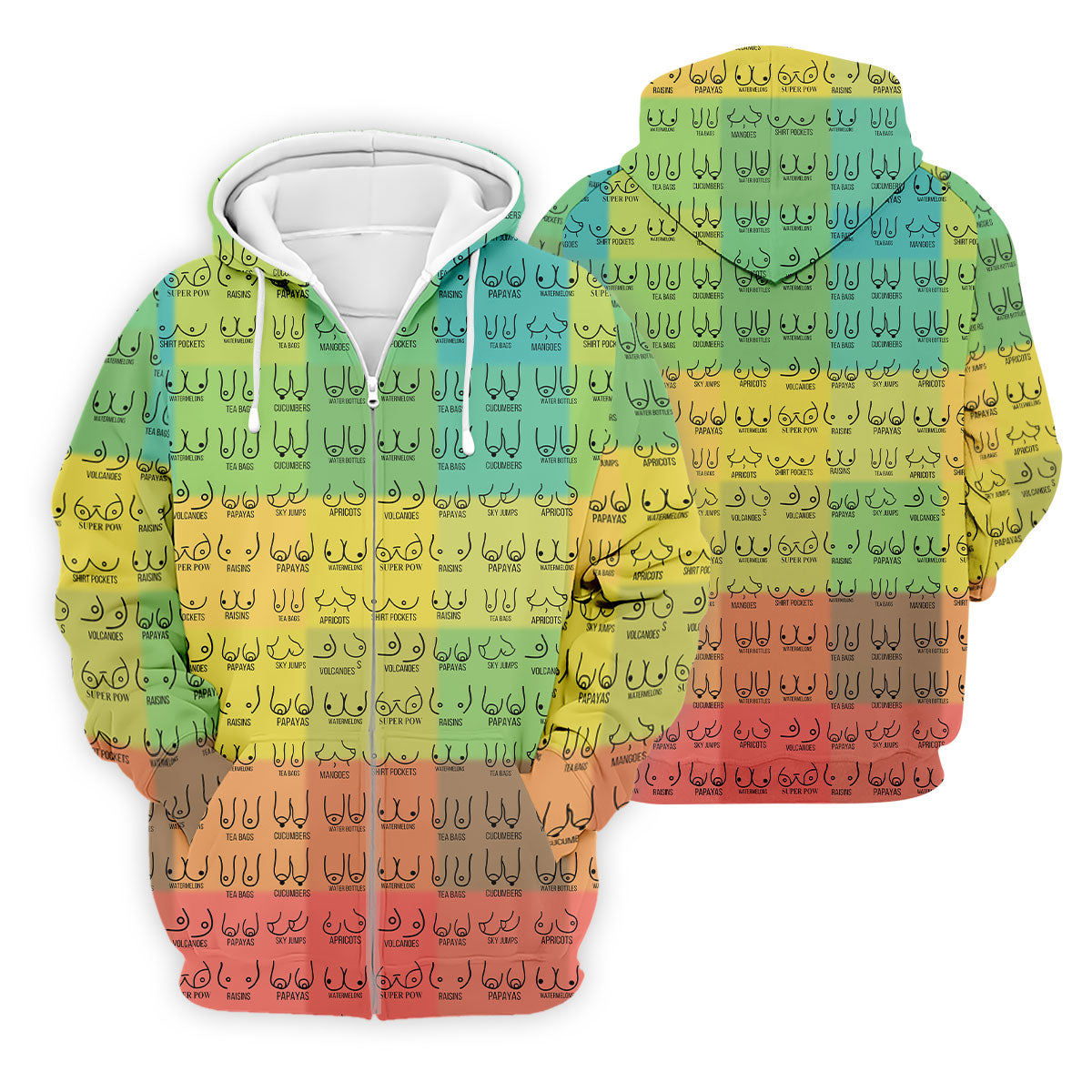 Watermelons Funny Boob Pattern Golf Polo Shirt, Men's Golf Shirt, Printed Golf Shirts