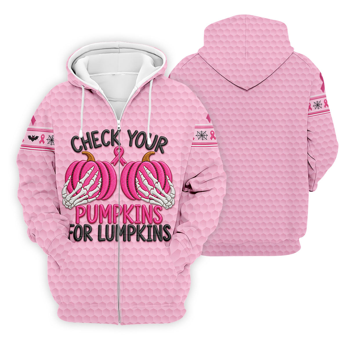 Pumpkins For Lumpkins Breast Cancer Polo Shirt, Polo Shirts For Men, Mens Golf Apparel