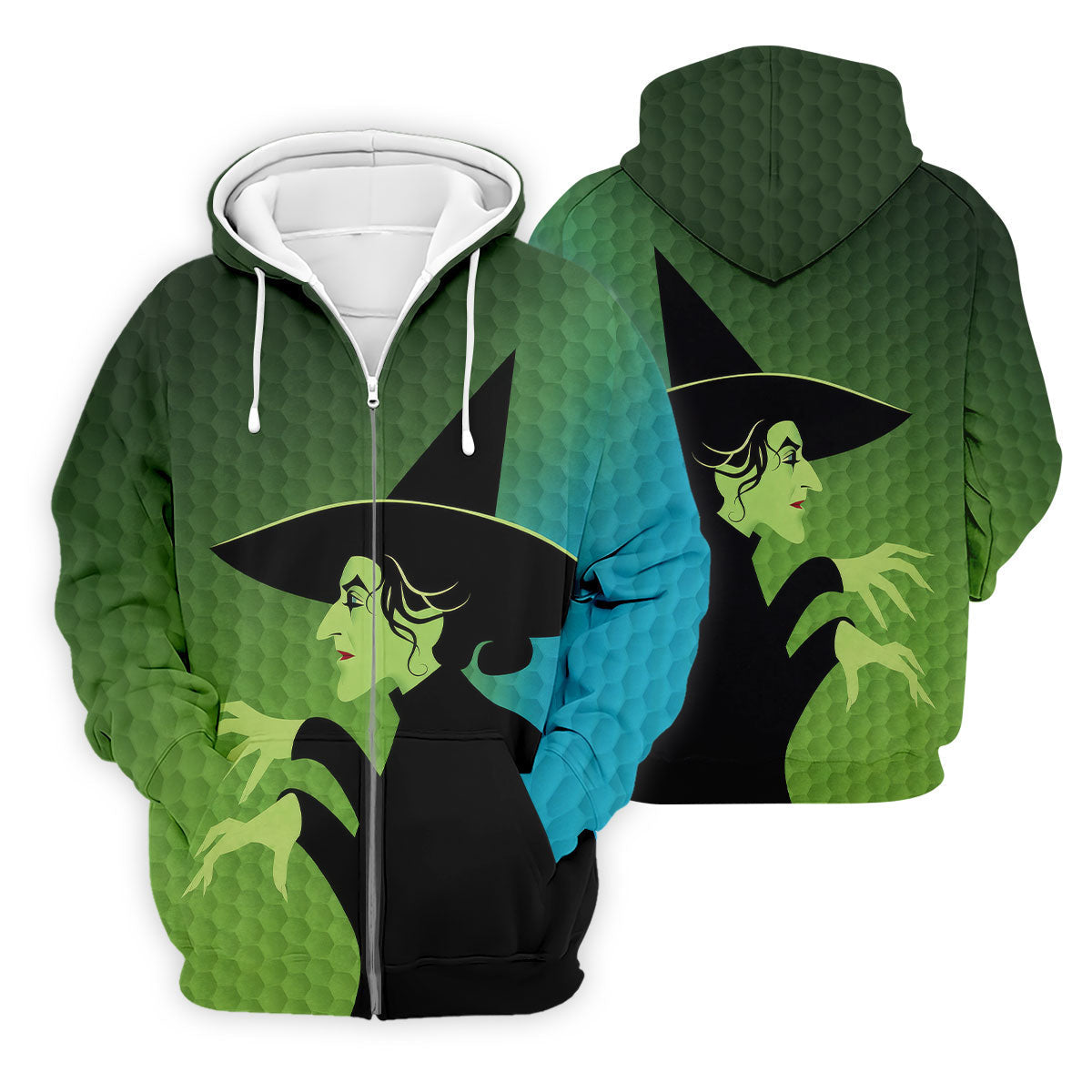 Green Witch Horror Character Halloween Golf Polo Shirt, Halloween Shirt, Mens Golf Polo