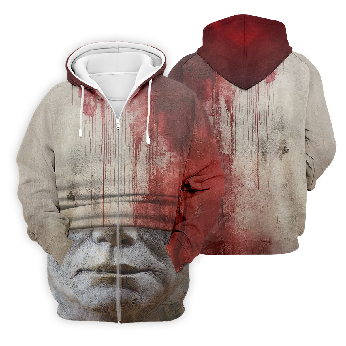 Blood Pale Mask Horror Character Halloween Polo Shirt, Men's Golf Shirt, Mens Golf Shirts