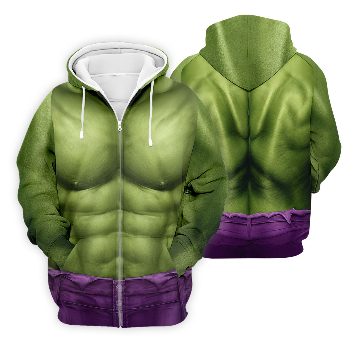 Halloween Green Muscle Illusion Golf Shirt, Men's Golf Shirt, Hawaiian Golf Shirt