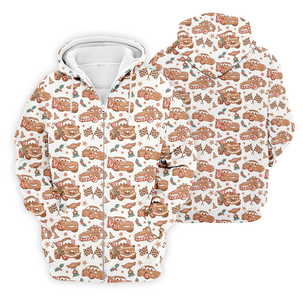 Funny Christmas Animation Car Polo Shirts For Men, Christmas Golf Shirt, Golf Gift For Men, Christmas Golf Shirt
