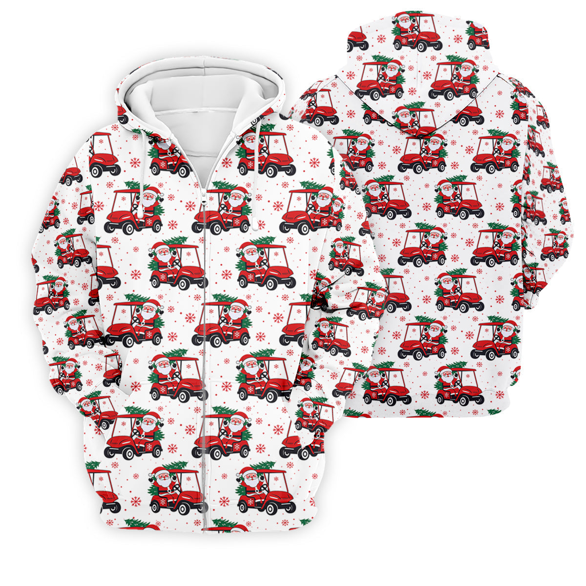 Santa Claus Golf Cart Fun Golf Shirts For Men, Christmas Golf Shirt, Polo Shirts For Men, Golf Gift For Men