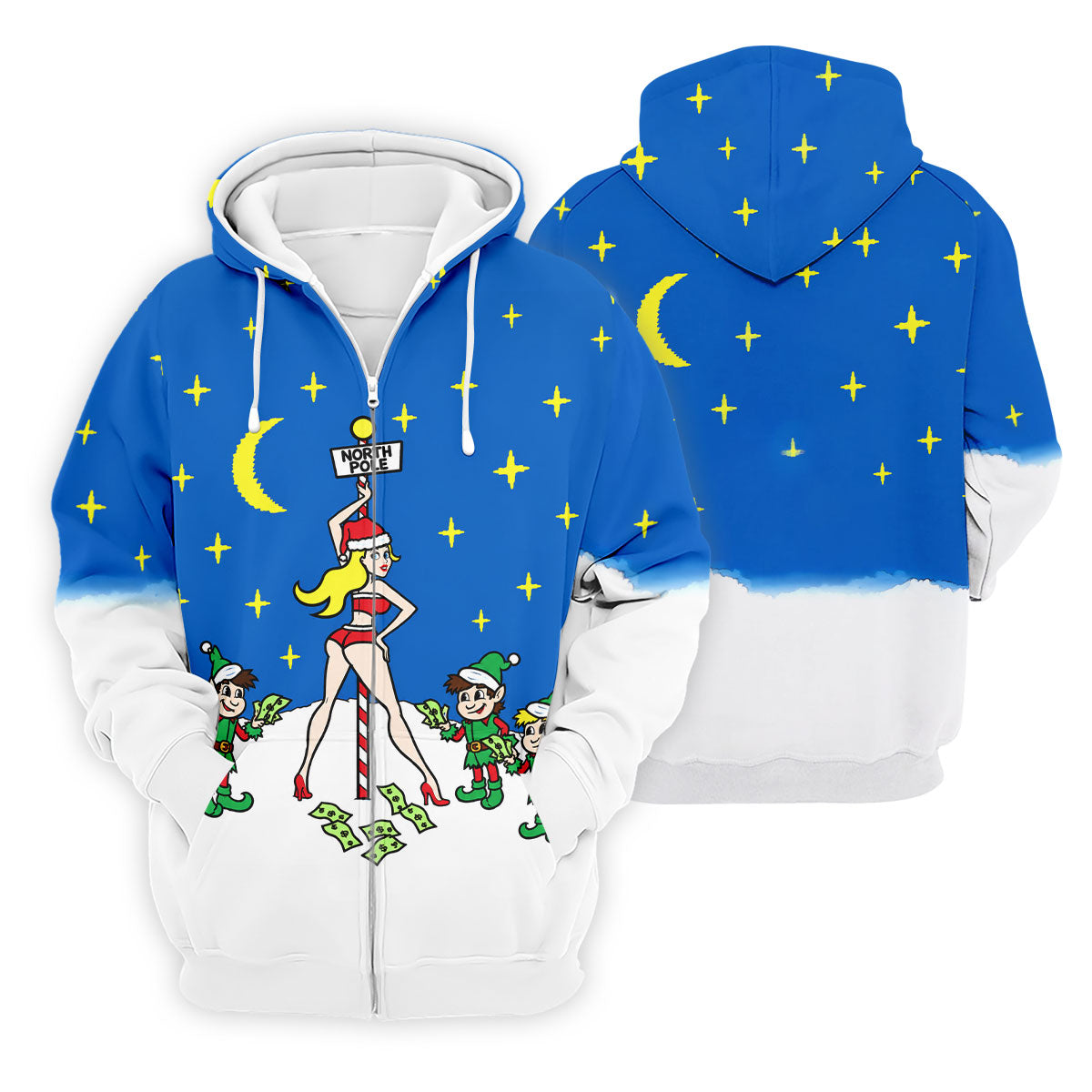 Funny North Pole Christmas Pin Up Polo Shirt, Mens Golf Polo, Polo Shirts For Men