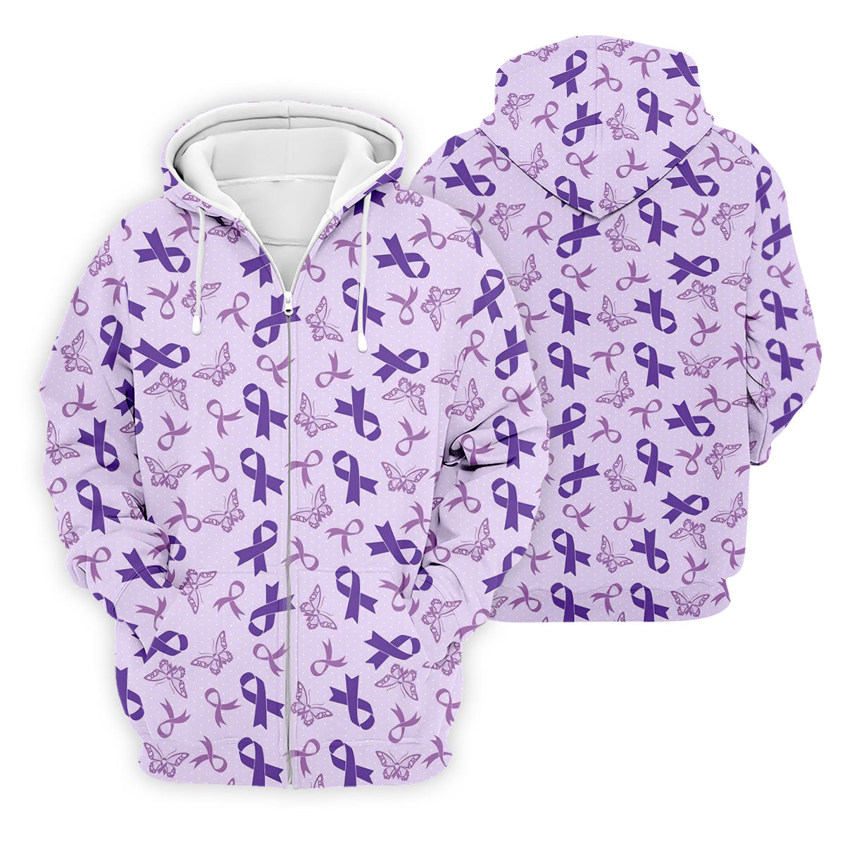 Breast Cancer Purple Ribbon Butterfly Polo Shirt, Mens Golf Polo, Breast Cancer Shirt