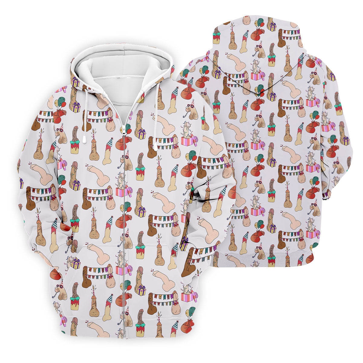 Light Pink Funny Birthday Dick Pattern Golf Polo Shirt, Men's Golf Shirt, Printed Golf Shirts