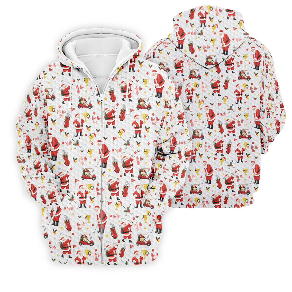 Ho Ho Ho Santa Golf Tops For Men, Christmas Golf Shirt, Fun Golf Shirts For Men, Polo Shirts For Men