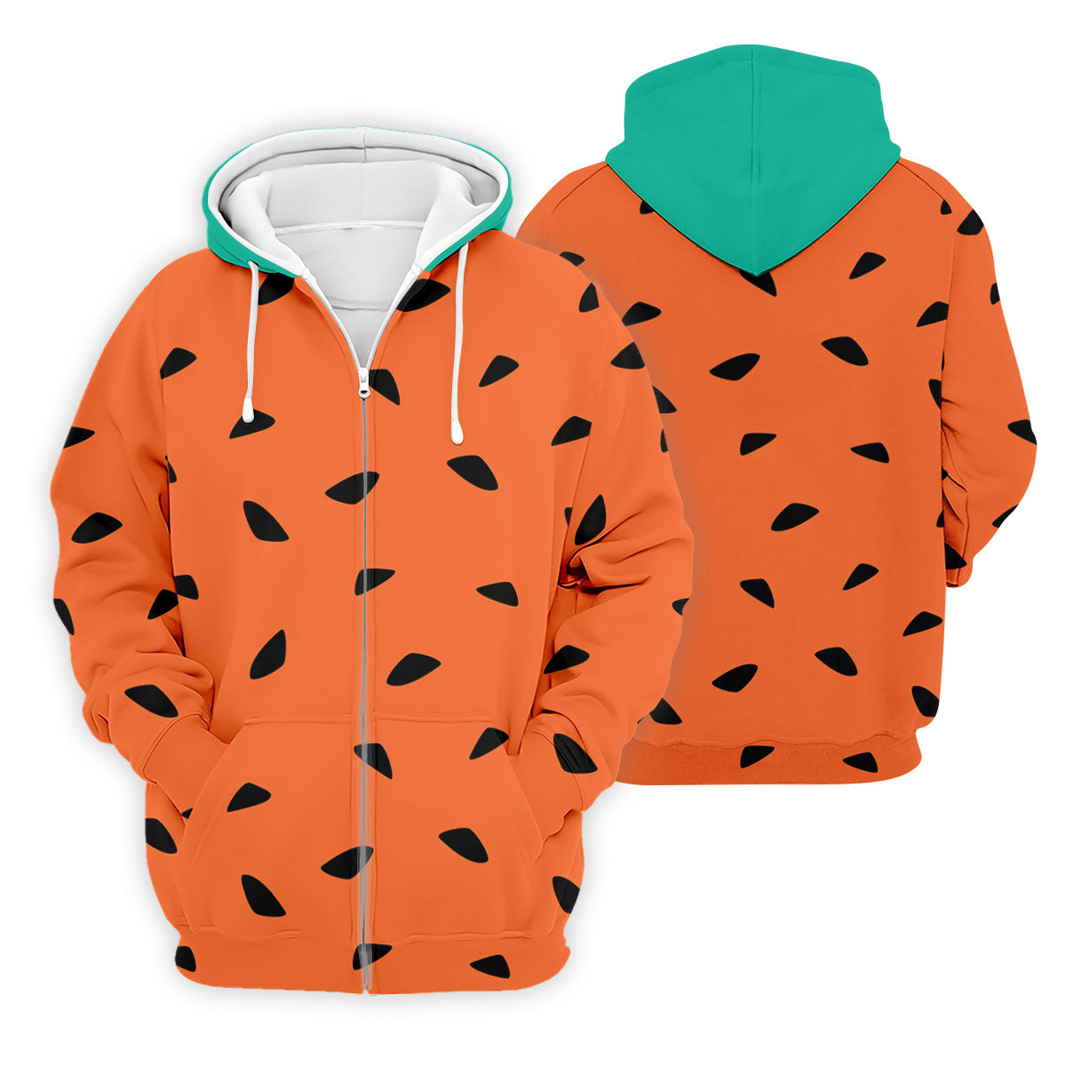Watermelon Slice Polo Shirt, Orange Summer Design, Golf Shirts For Men