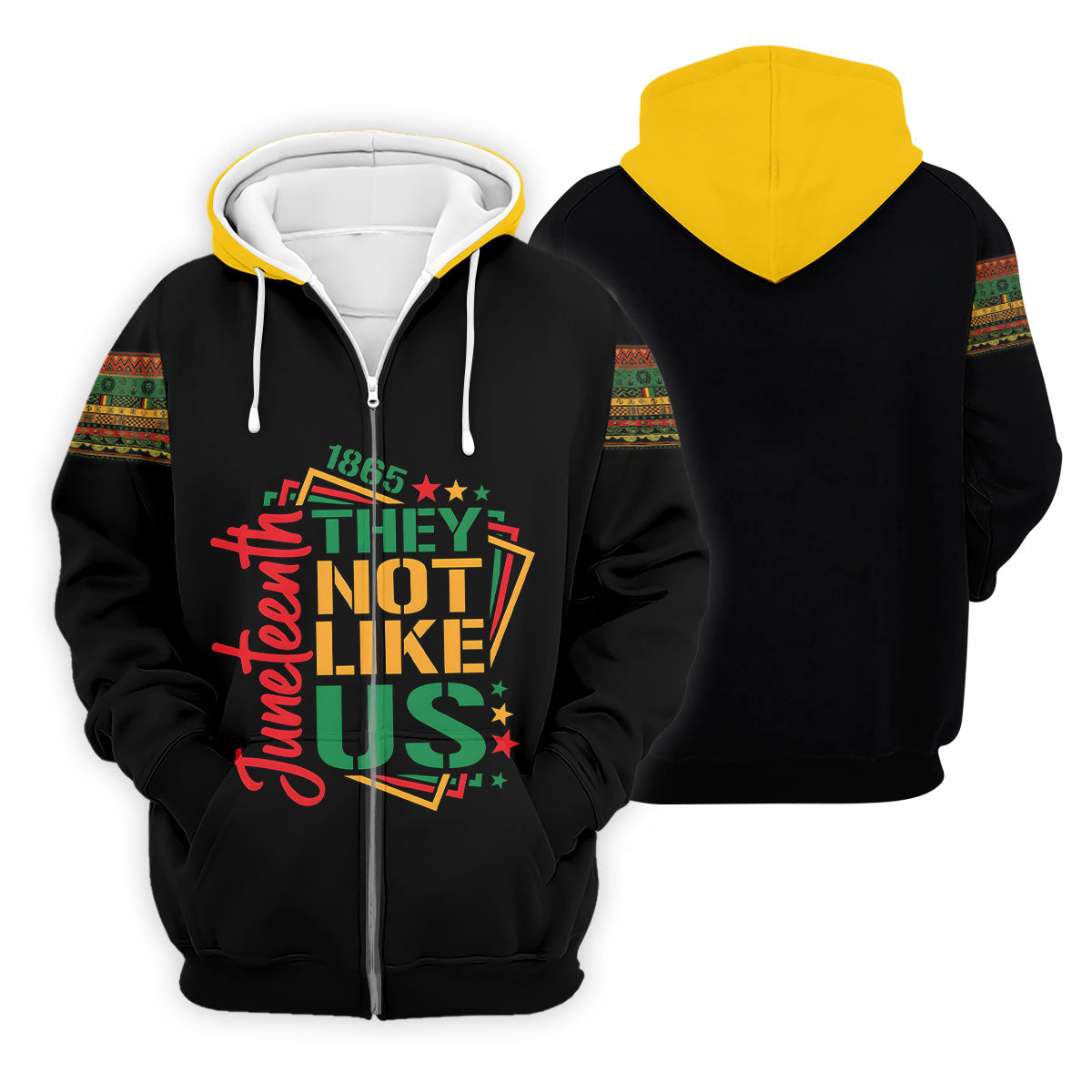 Juneteenth They Not Like Us 1865 Heritage Golf Polo Shirt, Golf Shirts For Men, Printed Golf Shirts