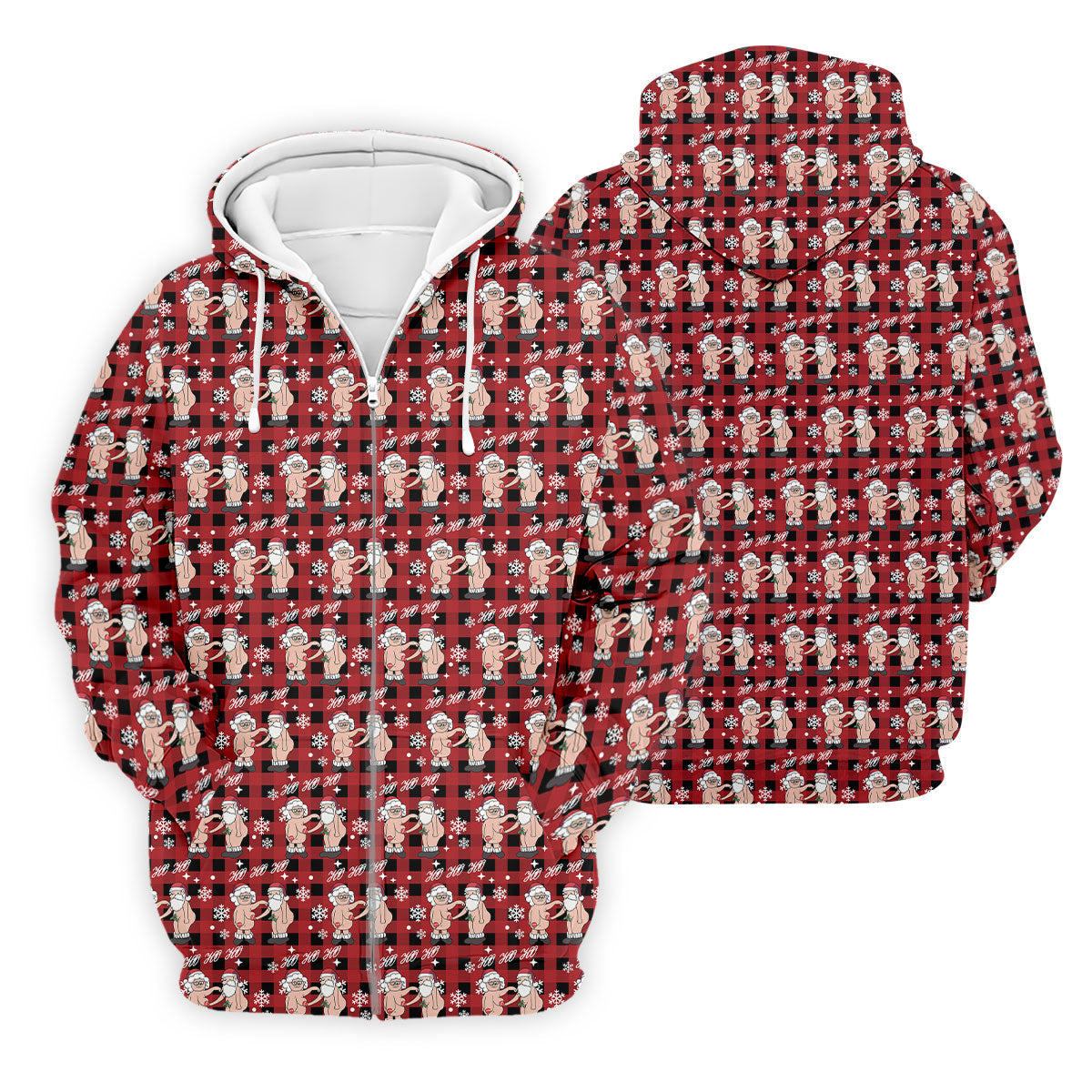 Ho Ho Ho Naughty Couple Funny Santa Christmas Golf Shirt, Fun Golf Shirts For Men, Polo Shirts For Men