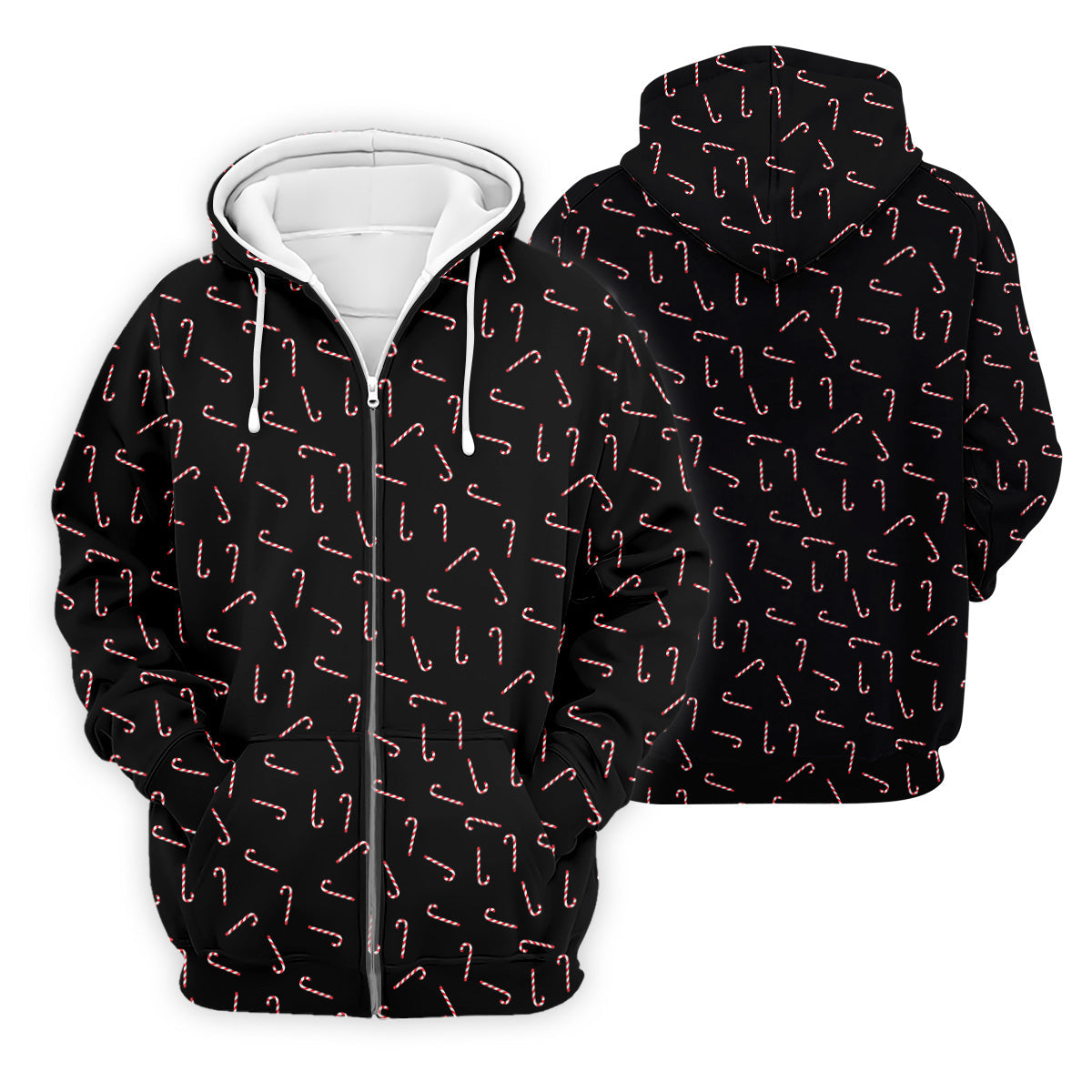 Christmas Candy Cane Golf Tops For Men, Christmas Golf Shirt, Black Golf Polo Shirt, Golf Gift For Men