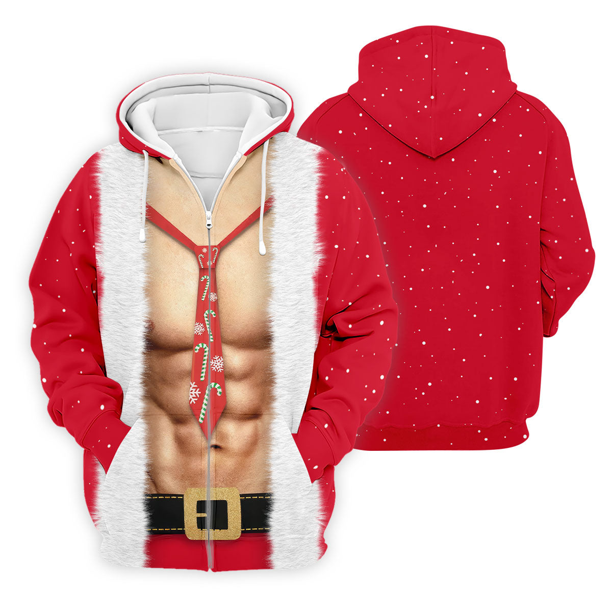 Funny Santa Muscle Cosplay Christmas Golf Shirt, Polo Shirts For Men, Fun Golf Shirts For Men, Golf Gift For Men