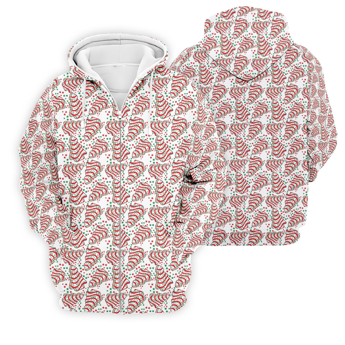 Christmas Tree Cakes White And Red Golf Tops For Men, Christmas Golf Shirt, Polo Shirts For Men