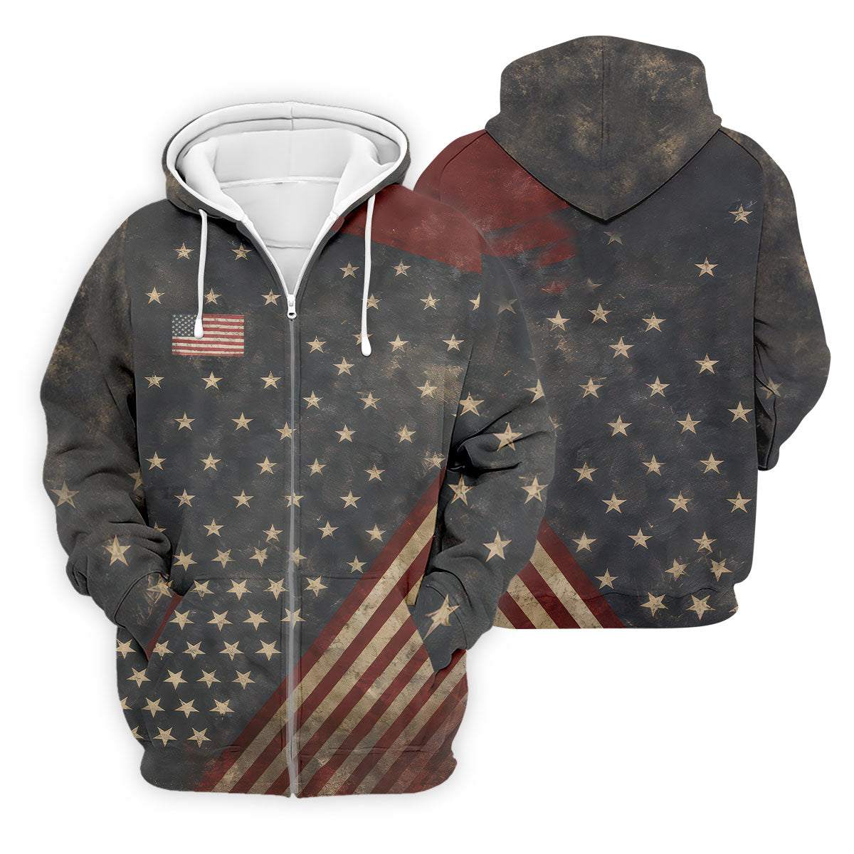 Men's 1776 Independence Day Stars Stripes Polo Golf Shirt, Patriotic 4th Of July Golf Shirts For Men