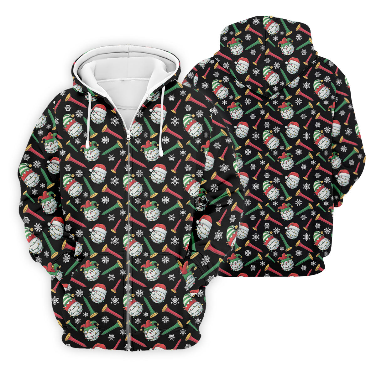 Funny Golf Ball Christmas Golf Shirt, Men's Funny Golf Shirts, Christmas Golf Gift, Golfing Apparel