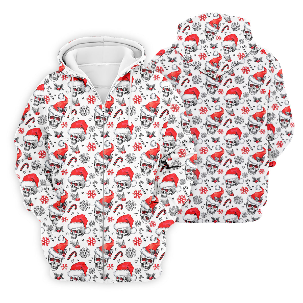 Skull Christmas Golf Tops For Men, Funny Horror Polo Shirts For Men, Christmas Golf Shirt, Golfing Apparel