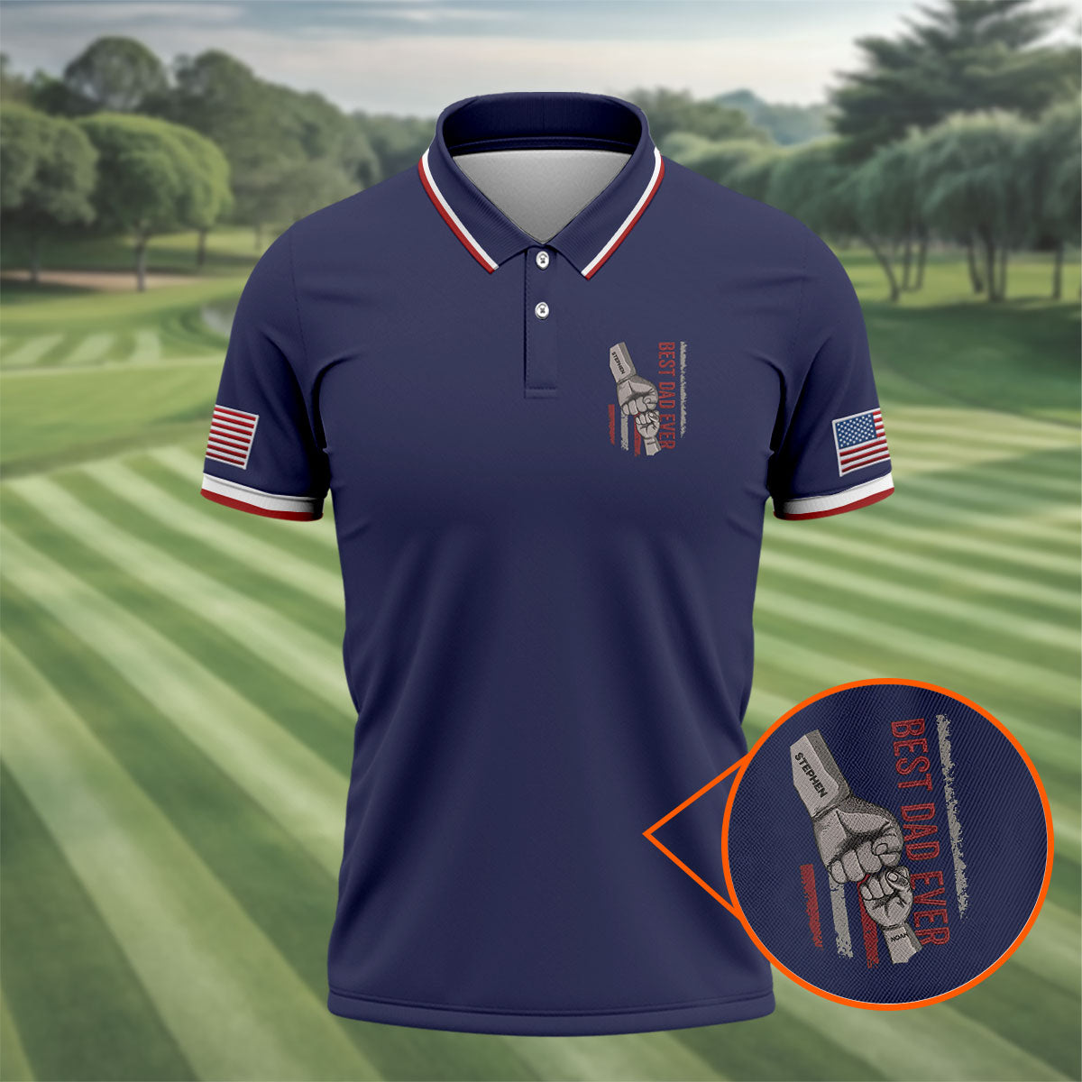Best Dad Ever Father's Day Golf Shirt, Golf Gift For Dad, Golf Shirts For Men