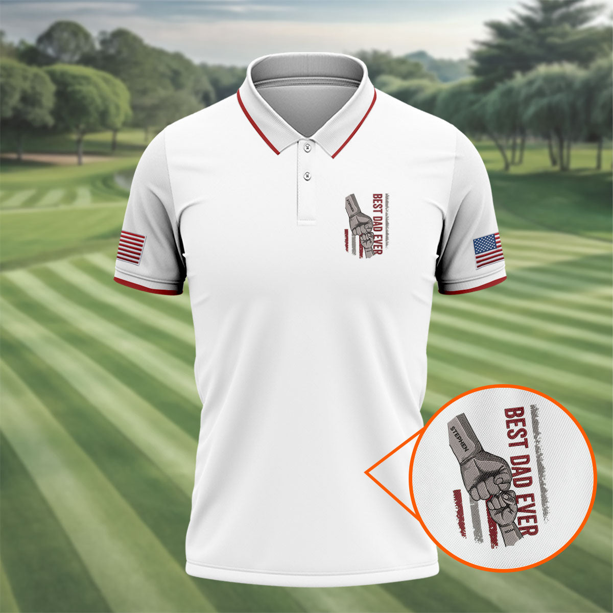 Best Dad Ever Father's Day Golf Shirt, Golf Gift For Dad, Golf Shirts For Men