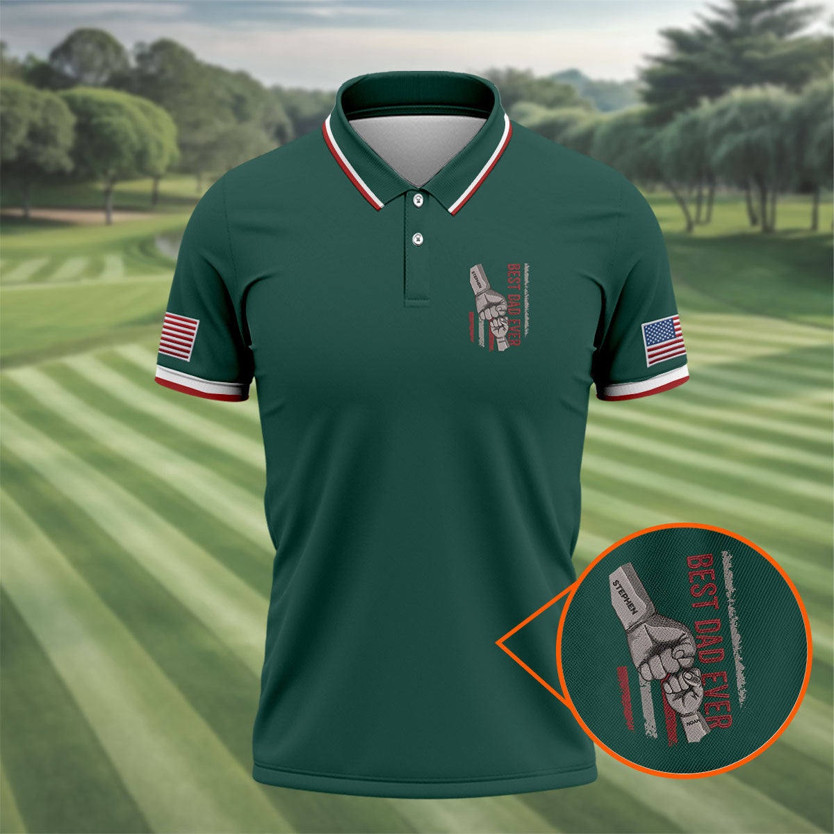 Best Dad Ever Father's Day Golf Shirt, Golf Gift For Dad, Golf Shirts For Men