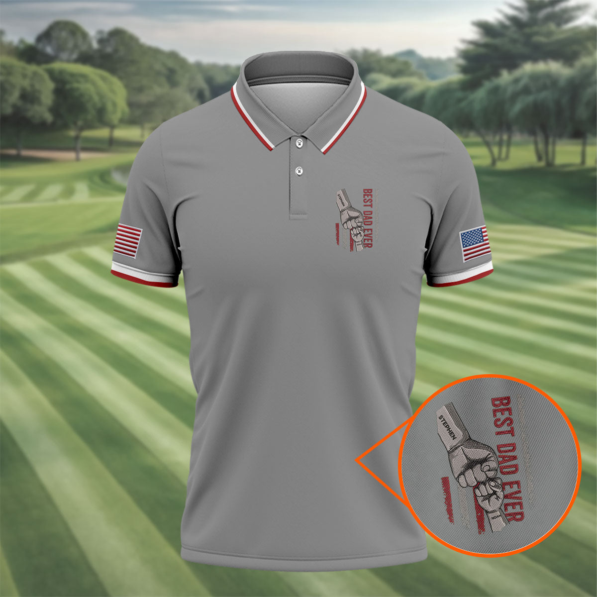 Best Dad Ever Father's Day Golf Shirt, Golf Gift For Dad, Golf Shirts For Men