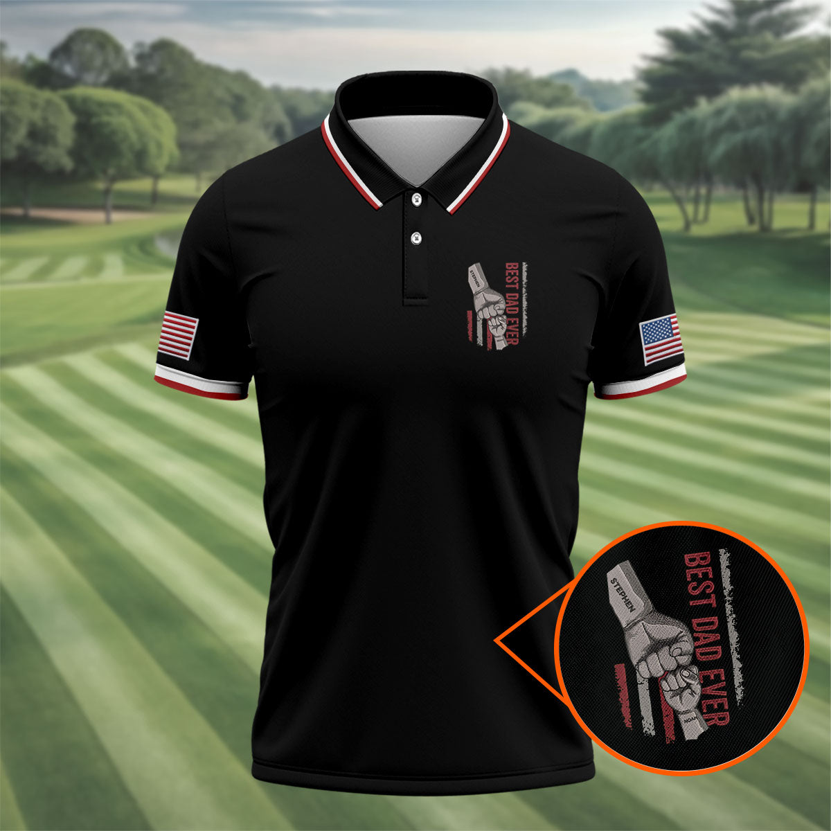 Best Dad Ever Father's Day Golf Shirt, Golf Gift For Dad, Golf Shirts For Men