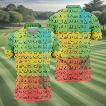 Watermelons Funny Boob Pattern Golf Polo Shirt, Men's Golf Shirt, Printed Golf Shirts