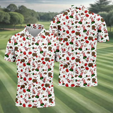 Funny Christmas Golf Tops For Men, Funny Dirty Polo Shirts For Men, Christmas Golf Shirt, Golfing Apparel