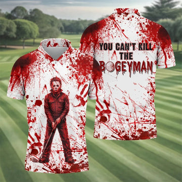 You Can't Kill The Bogeyman Halloween Polo Shirt, Mens Golf Polo, Golf Shirts For Men