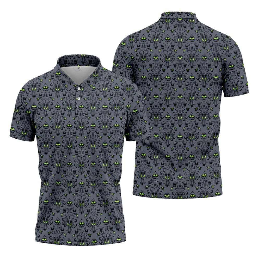 Haunted Mansion Hitchhiking Ghosts Halloween Golf Shirt, Golf Tops For Men, Halloween Gift Idea