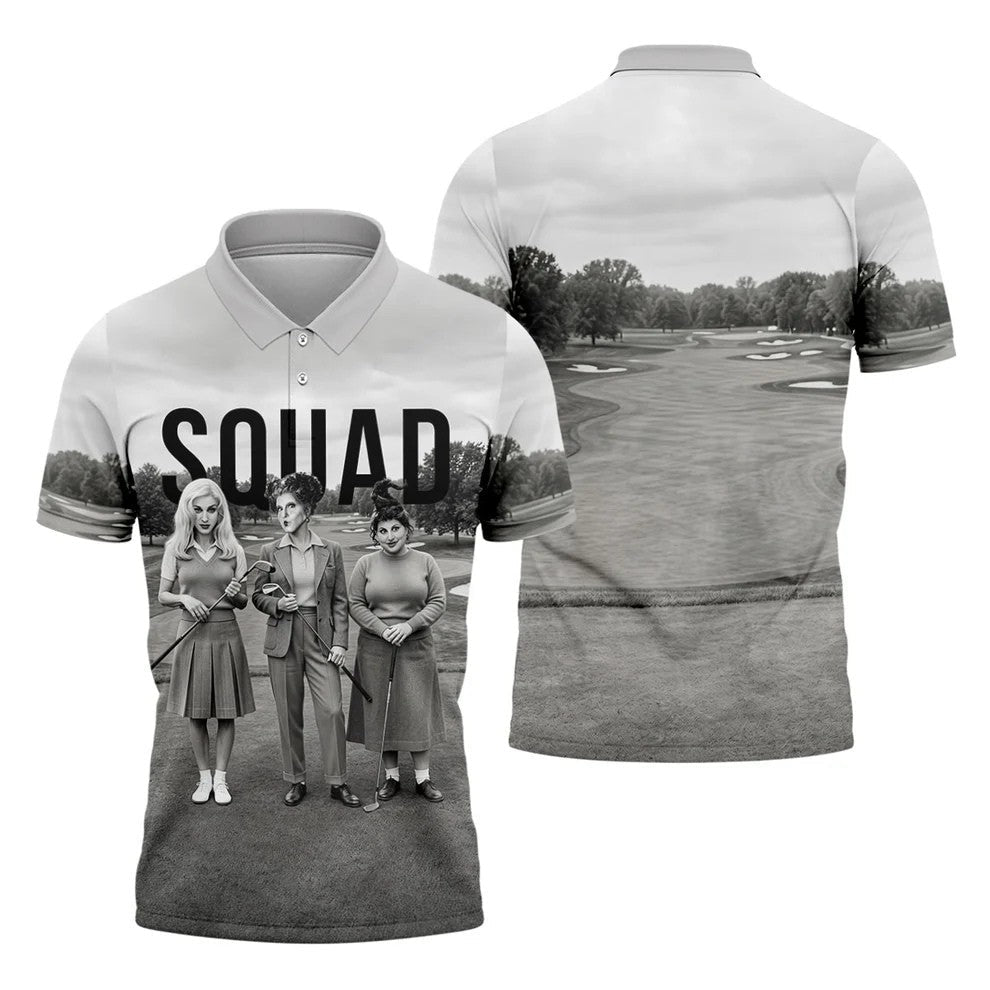 Halloween Witch Squad Golf Polo Shirt, Men's Golf Shirt, Hawaiian Golf Shirt