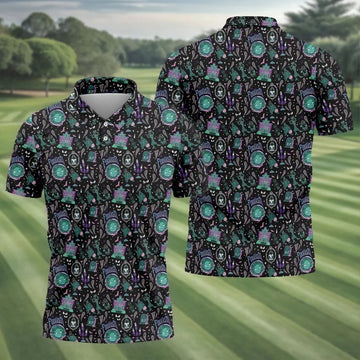 Foolish Horror Character Halloween Polo Shirt, Mens Golf Apparel, Golf Shirts For Men