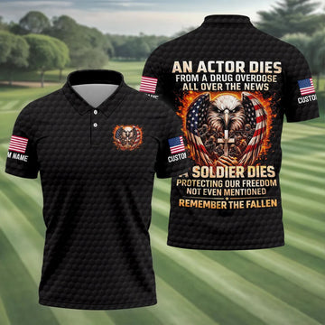Remember The Fallen Faith Cross 250 Years Patriotic Golf Shirt, Veterans Day Memorial Golf Shirts For Men