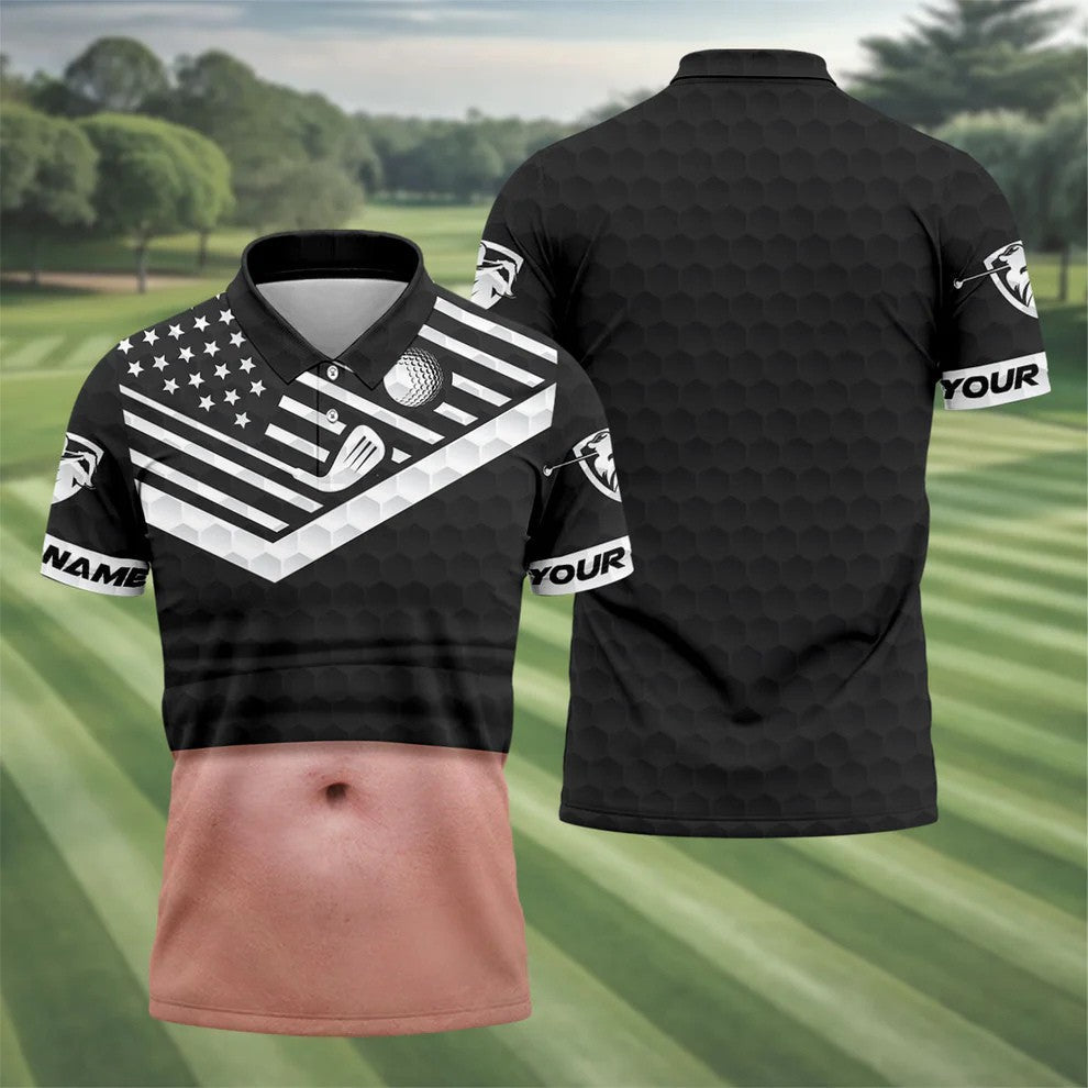 Personalized Pink Skin Beer Belly Golf Polo Shirt, Hawaiian Golf Shirt, Polo Shirts For Men