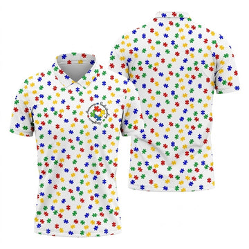 Awareness Understanding Acceptance Autism Puzzle Men's Polo Shirt, Autism Awareness Shirt, Golf Shirts For Men
