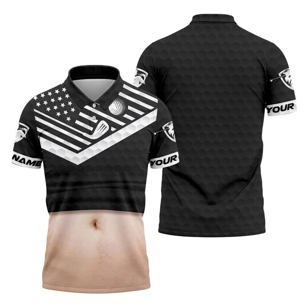 Personalized Fair Skin Beer Belly Golf Polo Shirt, Mens Golf Polo, Golf Apparel For Men