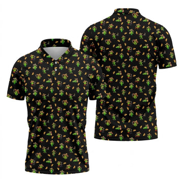 Mexican Mustach Funny Cactus Cinco De Mayo Celebration Fiesta Themed Golf Shirts For Men