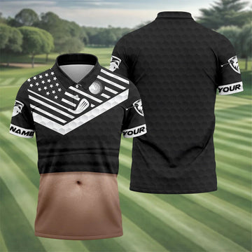 Personalized Light Skin Beer Belly Golf Polo Shirt, Mens Golf Shirts, Printed Golf Shirts