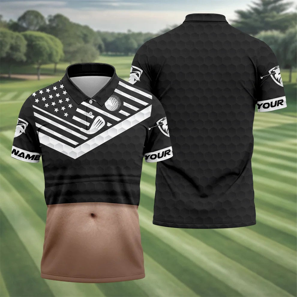 Personalized Light Skin Beer Belly Golf Polo Shirt, Mens Golf Shirts, Printed Golf Shirts