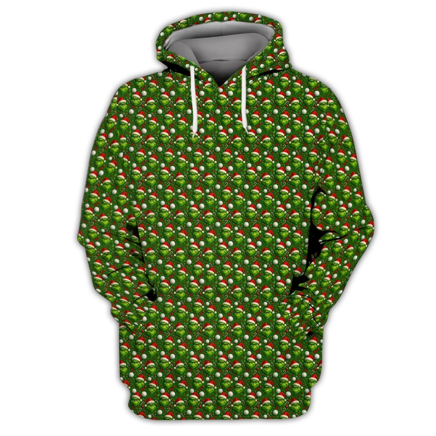 Grinch Golf Shirt For Golfer, Pattern Golf Shirt, Funny Golf Shirt For Men, Christmas Golf Shirt