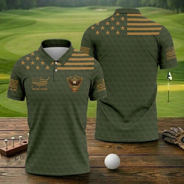 Army Veteran We The People 250 Years Of Free 4th Of July Golf Shirt, Golf Shirts For Men