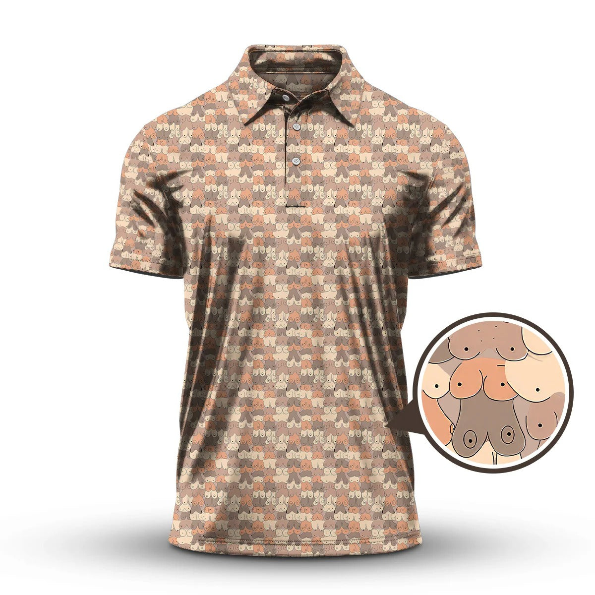 Funny Golf Pattern Golf Shirt For Men, Christmas Golf Shirt Polos, Men Golf Apparel