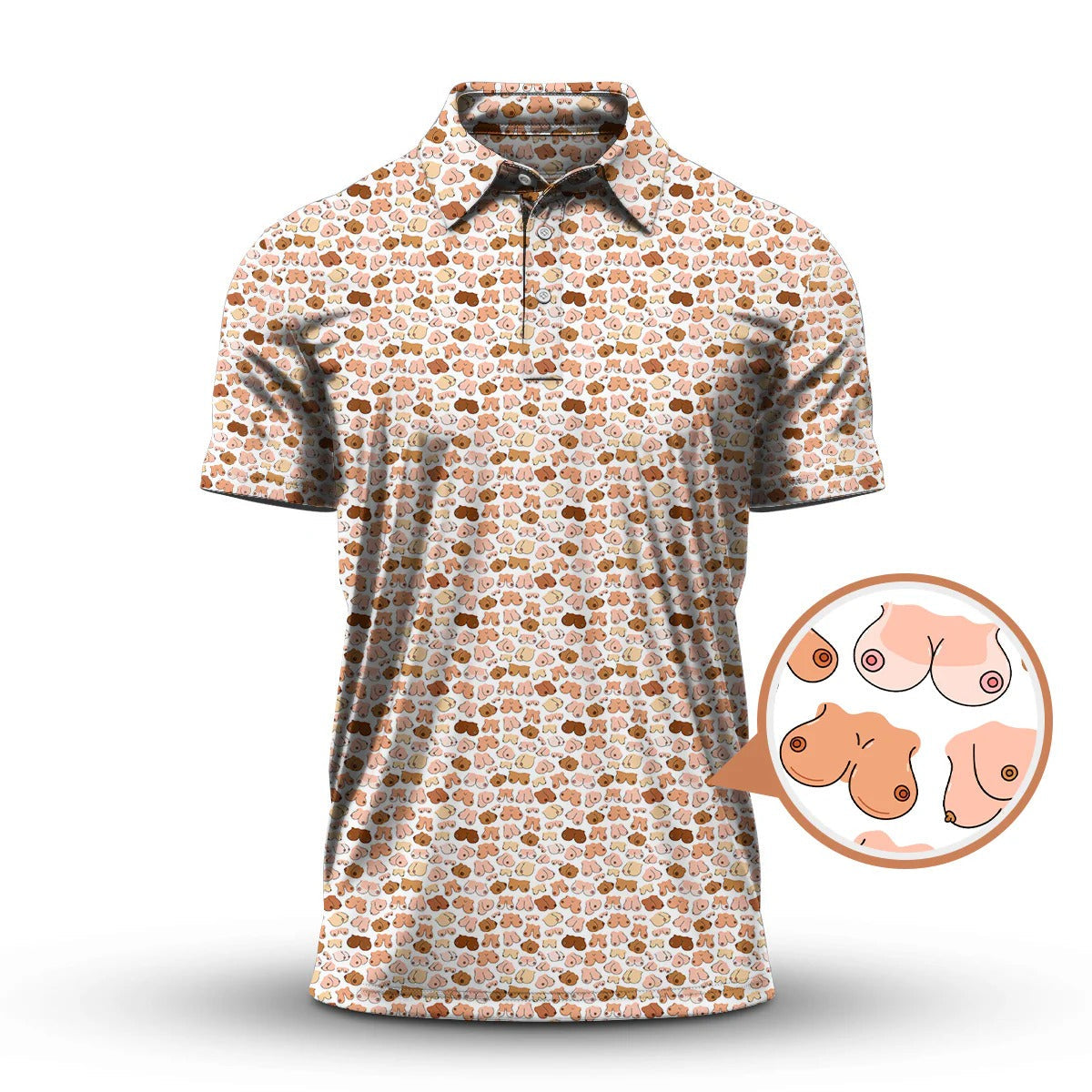 Funny Seamless Pattern Golf Shirt For Men, Christmas Golf Shirt Polos, Men Golf Apparel